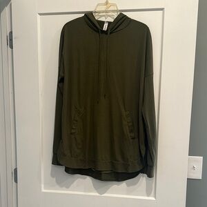Tickled Teal Olive Green Long Sleeve Top
